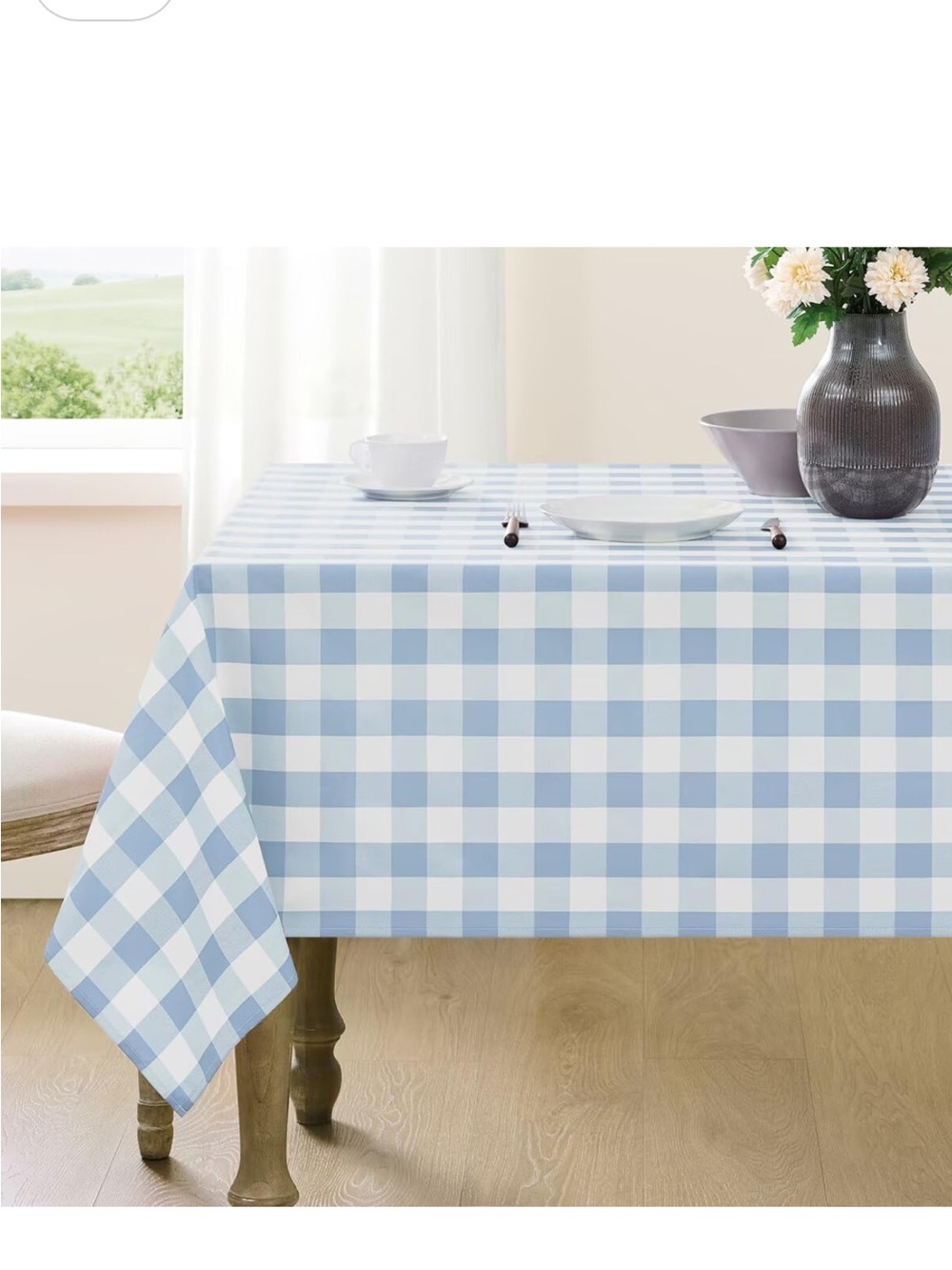 NEW Maymiss Gingham Tablecloth Rectangle Checkered Tablecloth Washable